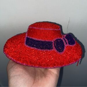 Red Hat Society Beaded Coin Purse